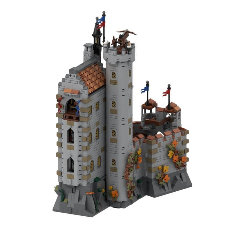 Dragon Slayers' Castle MOC Building Kit | Fantasy Fortress Architecture - 4