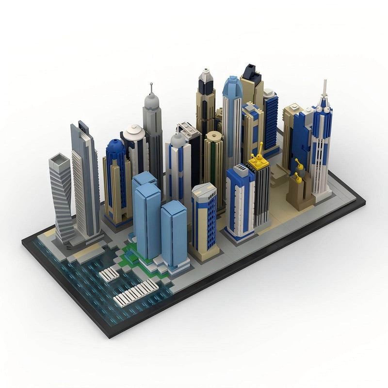 Dubai Marina Skyline Building Kit | LEGO-Compatible MOC - 1