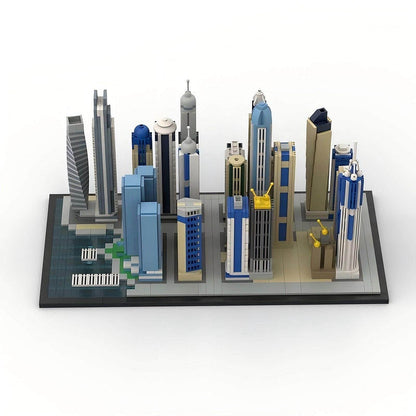 Dubai Marina Skyline MOC Building Kit | Modern Waterfront Architecture - 3