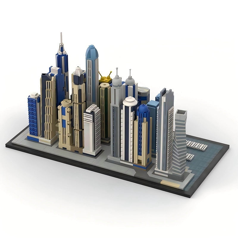 Dubai Marina Skyline MOC Building Kit | Modern Waterfront Architecture - 4