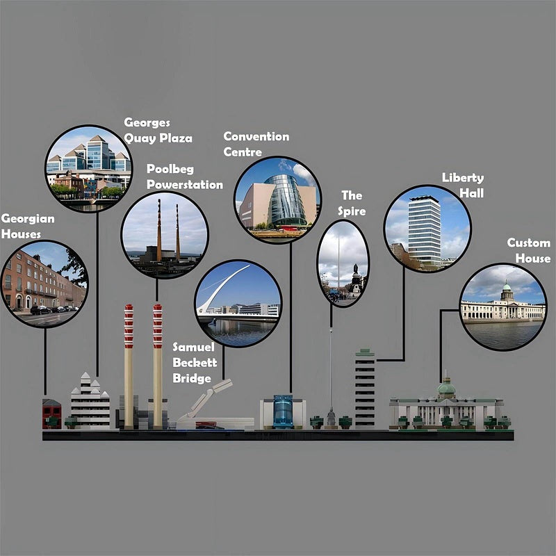 Dublin Skyline Building Kit | LEGO-Compatible MOC - 2