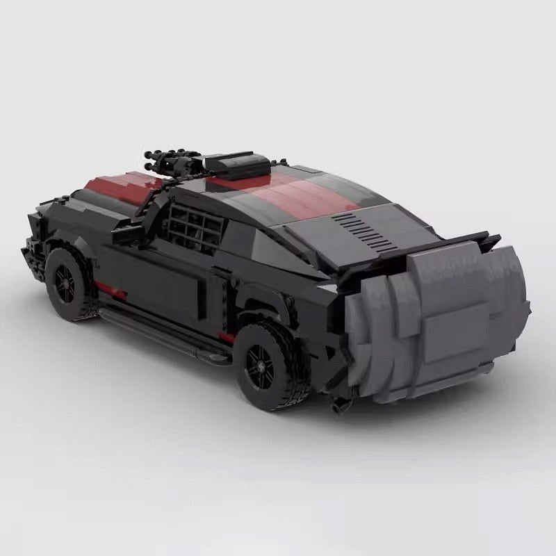 Dystopian Armored V8 Muscle Car MOC Building Kit | Futuristic Vehicle Model - 4