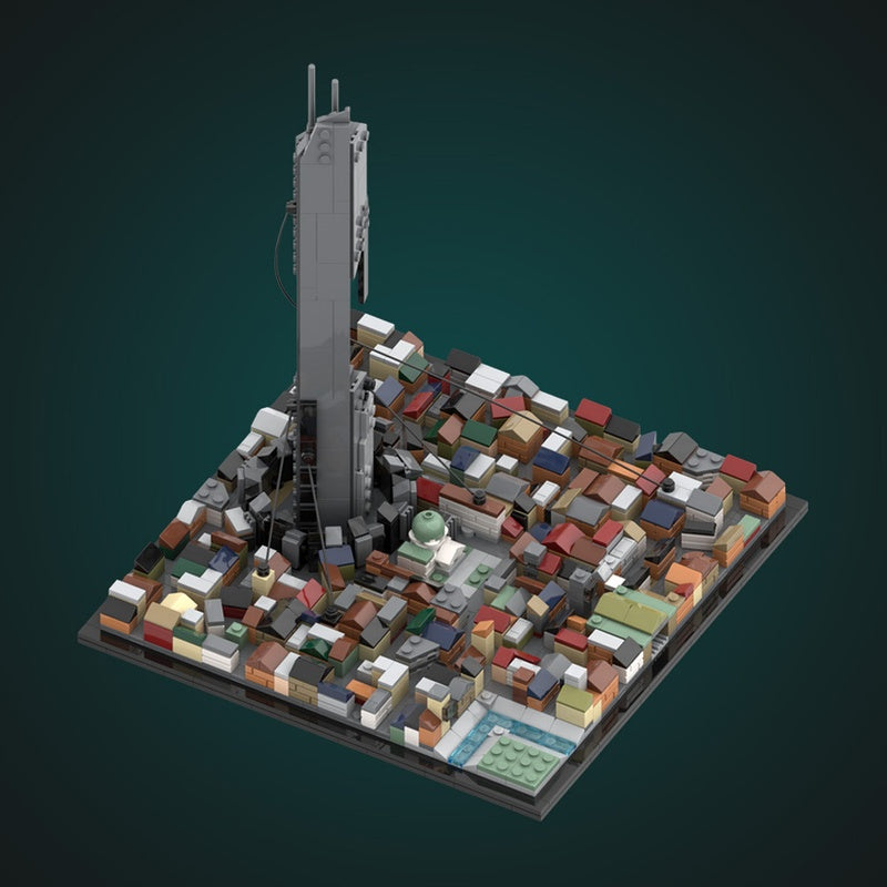 Dystopian City Skyline Building Kit | LEGO-Compatible MOC - 1