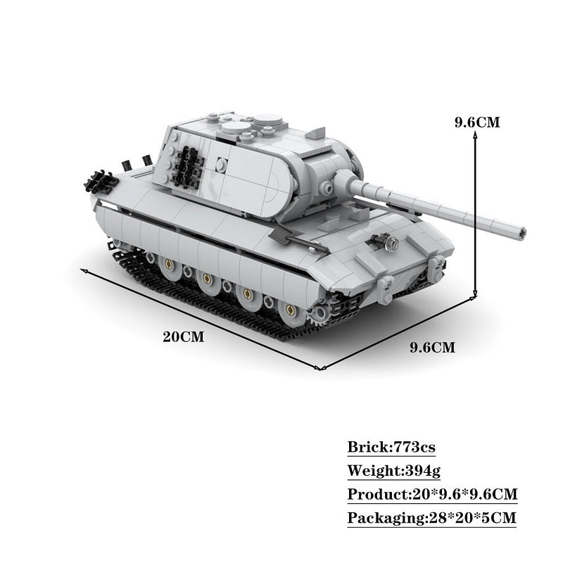 E-100 Super Heavy Tank MOC Building Kit | WWII Military Display Model - 4
