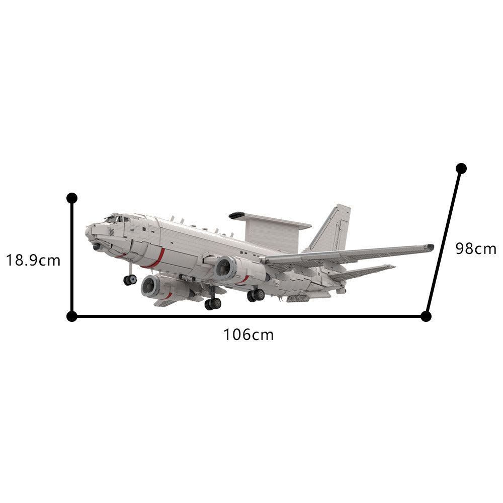 E-7 Wedgetail Military Aircraft Building Kit | LEGO-Compatible MOC - 3
