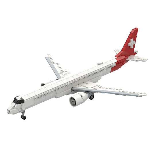 E195-E2 MOC Commercial Aircraft Building Kit | 1:100 Scale Jet Model - 1
