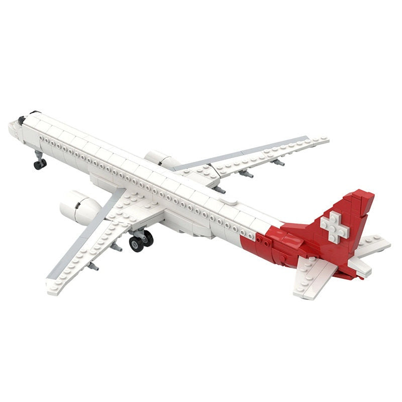 E195-E2 MOC Commercial Aircraft Building Kit | 1:100 Scale Jet Model - 2