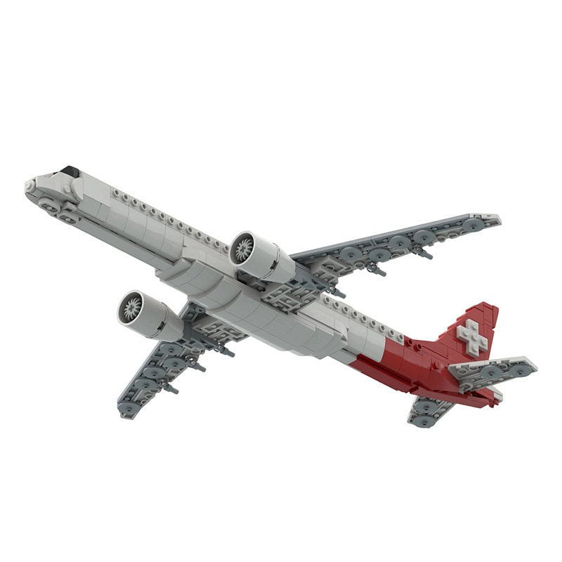 E195-E2 MOC Commercial Aircraft Building Kit | 1:100 Scale Jet Model - 3