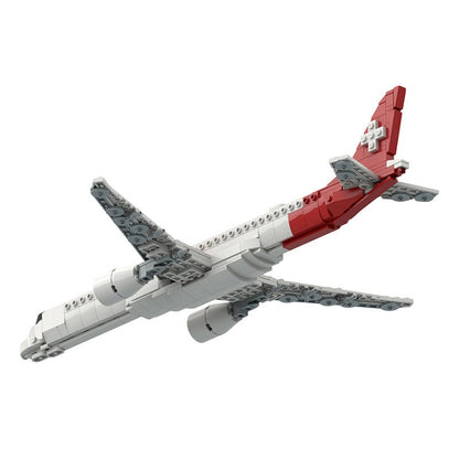 E195-E2 MOC Commercial Aircraft Building Kit | 1:100 Scale Jet Model - 4