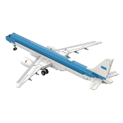 E195-E2 MOC Commercial Aircraft Building Kit | 1:100 Scale Jet Model - 9