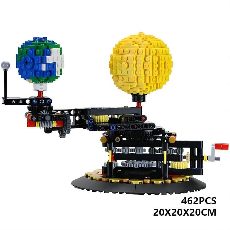 Earth Moon And Sun Orrery MOC Mechanical Solar System Building Kit - 6