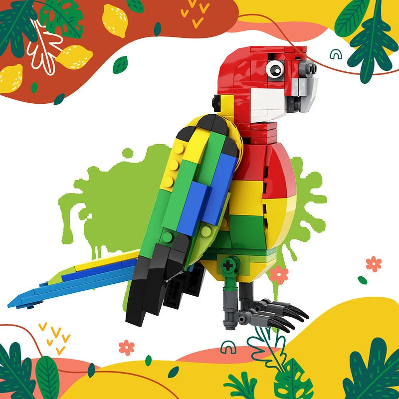 Eastern Rosella Parrot MOC Building Kit – Colorful Bird Display Model Kit - 2