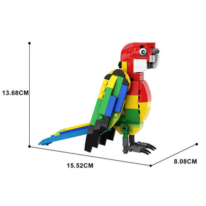 Eastern Rosella Parrot MOC Building Kit – Colorful Bird Display Model Kit - 4