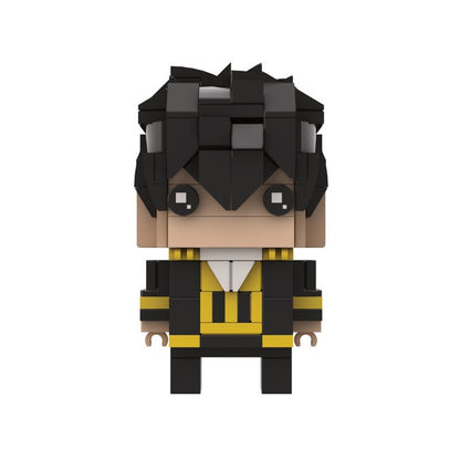 Edo Samurai Comedy Heroes Anime BrickHeadz Building Kit | LEGO-Compatible MOC - 5