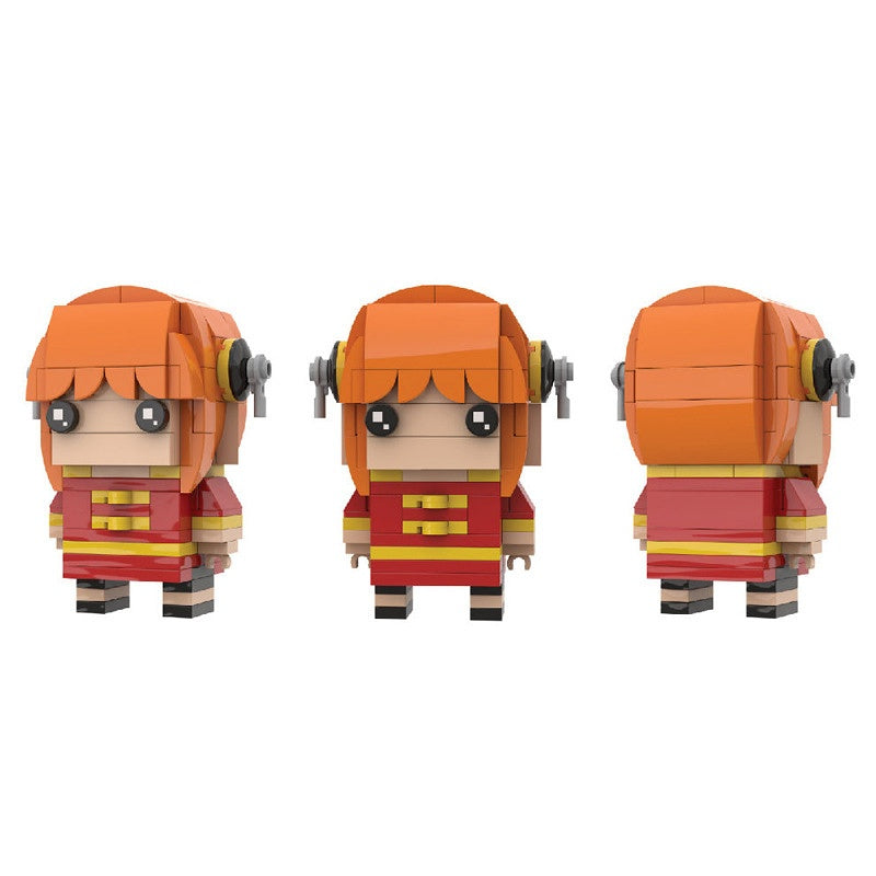 Edo Samurai Comedy Heroes Anime BrickHeadz Building Kit | LEGO-Compatible MOC - 9