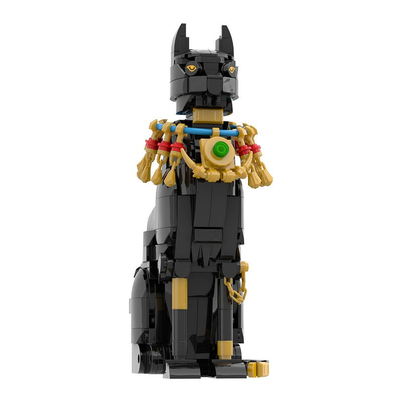 Egyptian Cat MOC Building Kit | Ancient Animal Display Sculpture - 4