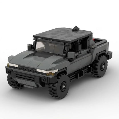 Electric Off-Road Pickup Truck MOC Building Kit | Hard Top Vehicle Model - 5