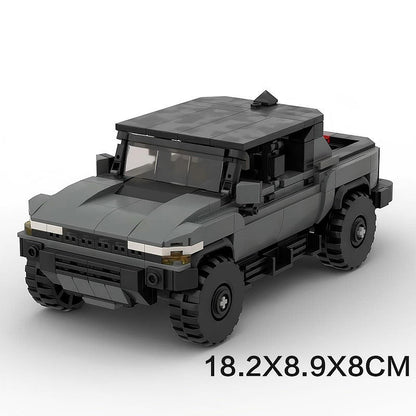 Electric Off-Road Pickup Truck MOC Building Kit | Hard Top Vehicle Model - 6