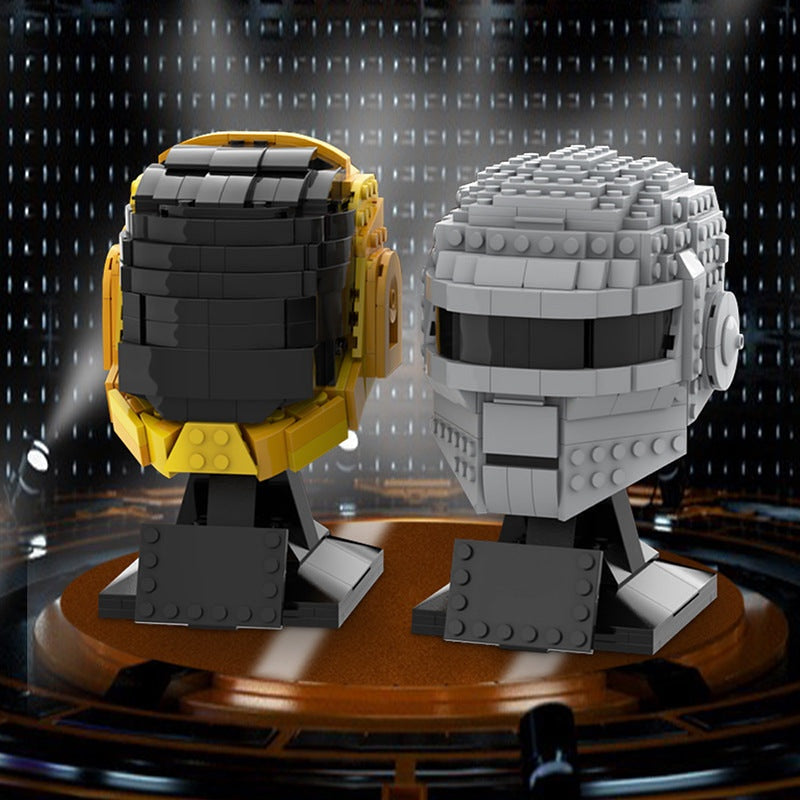 Electronic Music Robot Helmet MOC Futuristic Display Building Kit - 2