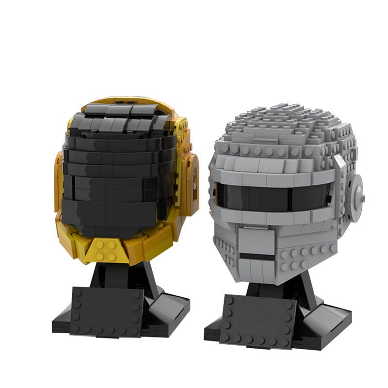 Electronic Music Robot Helmet MOC Futuristic Display Building Kit - 4