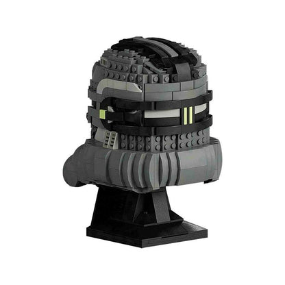 Elite Sci-Fi Commando Helmet MOC Character Display Building Kit - 3