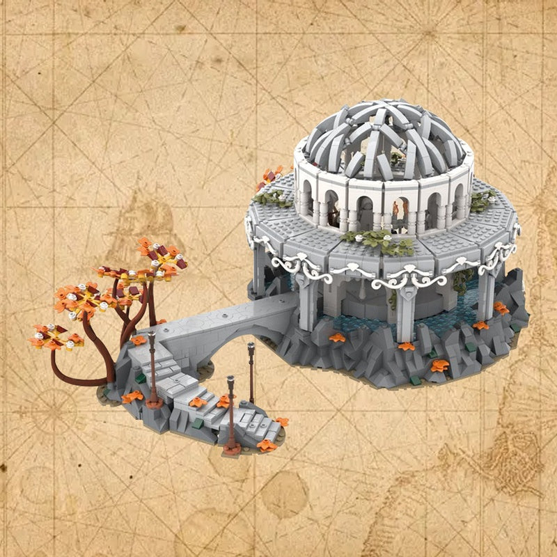 Elven Valley Sanctuary White Council Chamber Building Kit | LEGO-Compatible MOC - 1