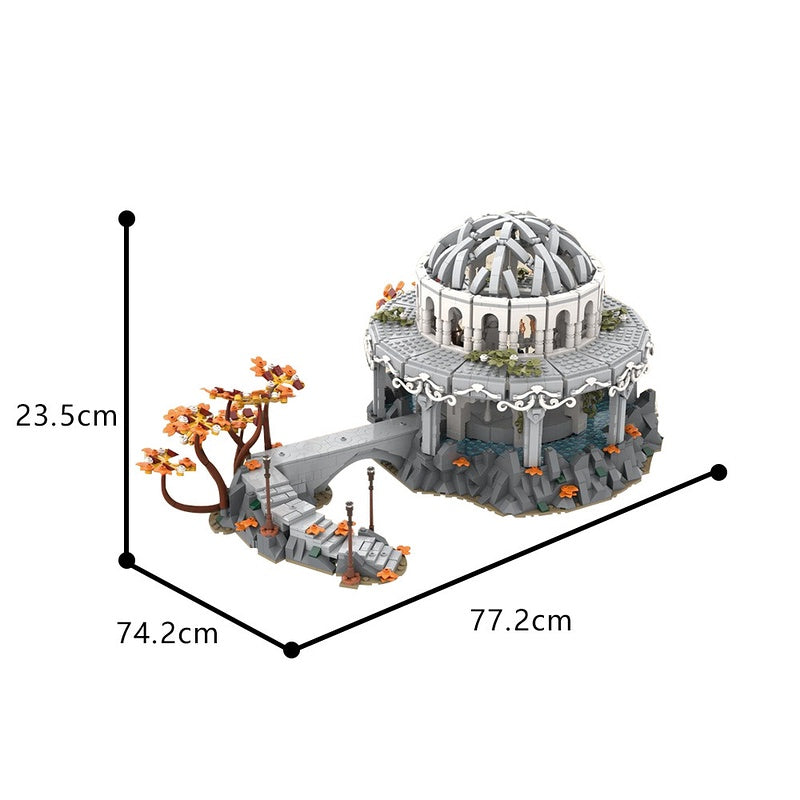 Elven Valley Sanctuary White Council Chamber Building Kit | LEGO-Compatible MOC - 3