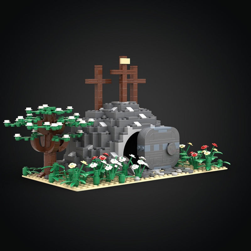 Empty Tomb MOC Building Kit | Ancient Resurrection Scene Model - 3