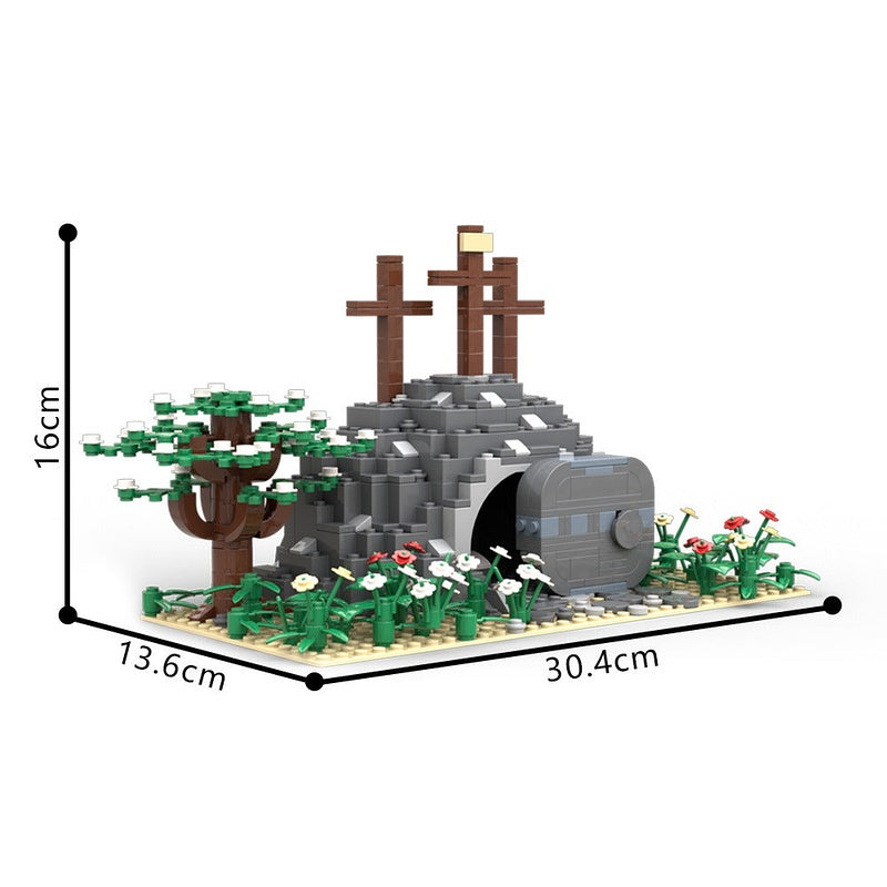 Empty Tomb MOC Building Kit | Ancient Resurrection Scene Model - 5