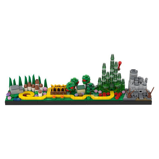enchanted Fantasy Skyline Yellow Brick Road Adventure Building Kit | LEGO-Compatible MOC - 1
