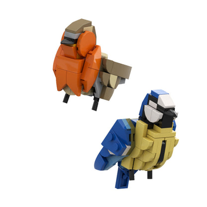 Eurasian Blue Tit and Redbreast Building Kit | LEGO-Compatible MOC - 3