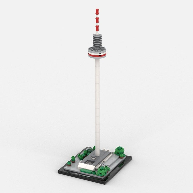 Europaturm Frankfurt Telecom Tower Building Kit | 1:1270 Scale LEGO-Compatible MOC - 1
