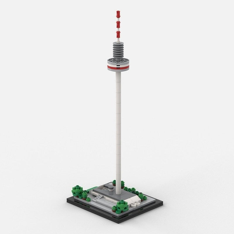 Europaturm Frankfurt Tower MOC Architecture Building Kit 1:1270 Scale - 3