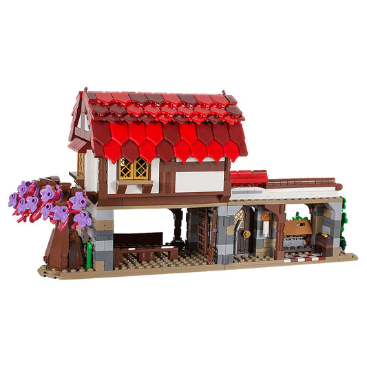 european medieval market building set |  compatible - 2