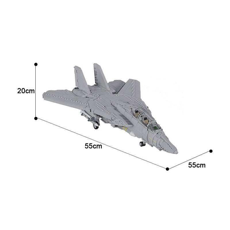 F-14 Fighter Aircraft MOC Building Kit | Large Scale Aviation Model - 4