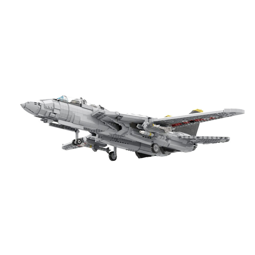 F 14D Super Tomcat Supersonic Fighter Building Kit | LEGO-Compatible MOC - 1