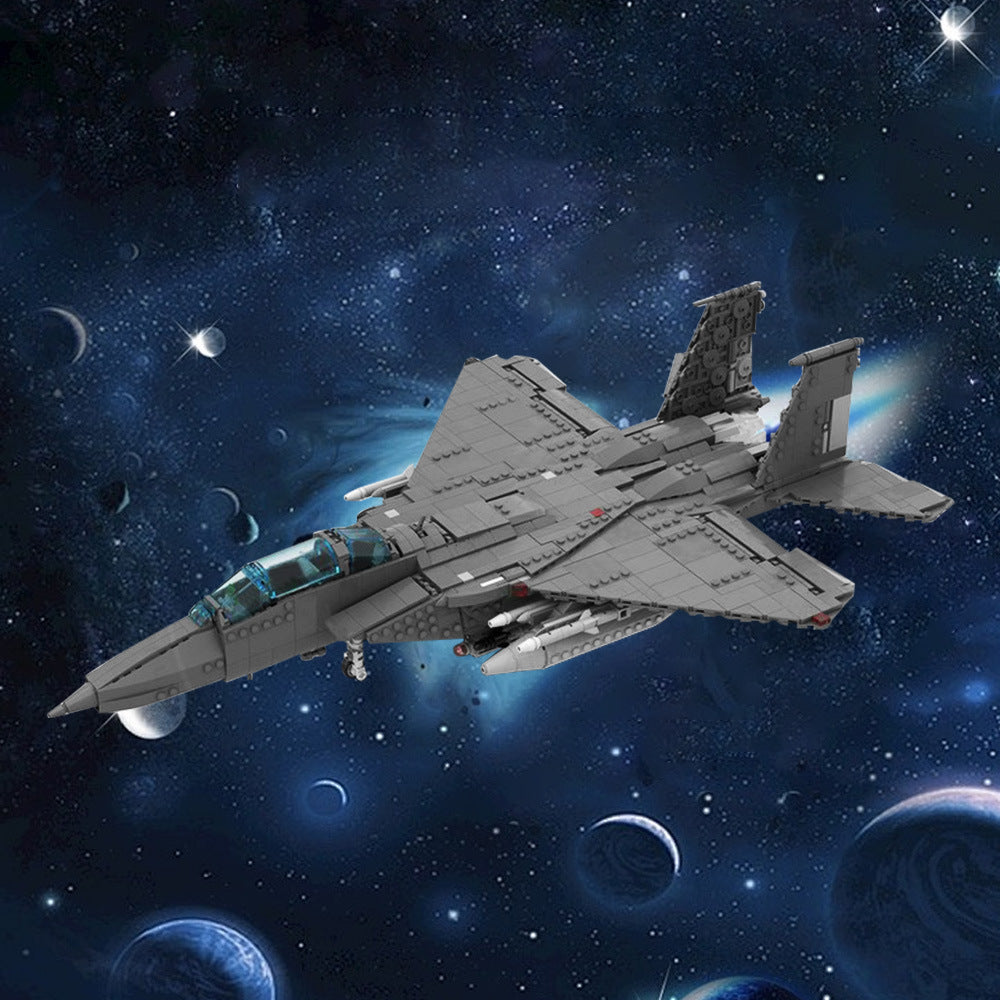 F-15 E Strike Eagle Fighter Building Kit | 1:34 Scale | Compatible MOC - 2