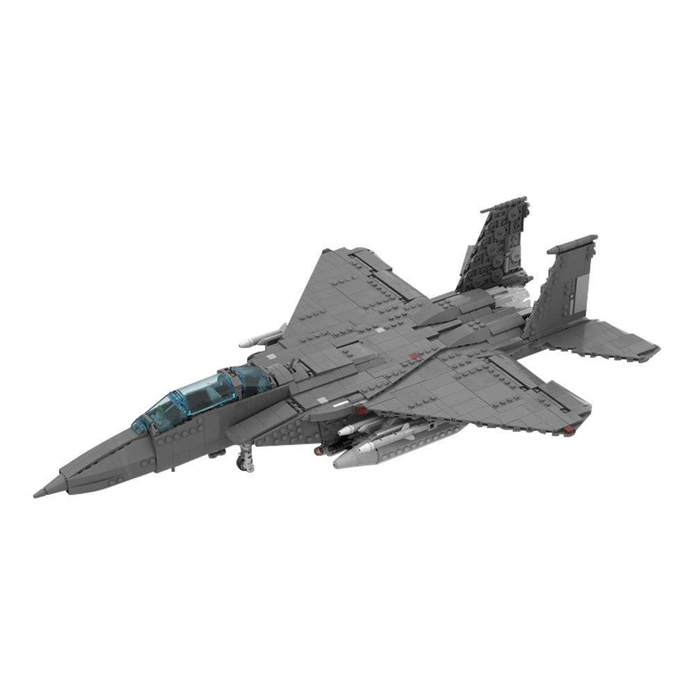 F-15 E Strike Eagle Fighter Building Kit | 1:34 Scale | Compatible MOC - 3