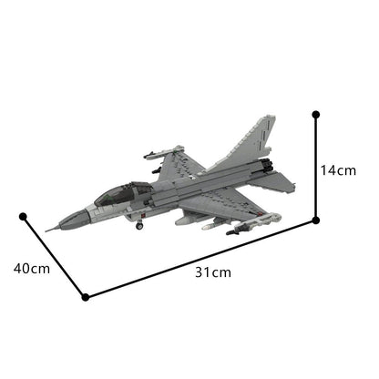 F-16C Block 50 Fighting Falcon Building Kit | LEGO-Compatible MOC - 3
