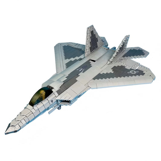 F-22 Raptor MOC Building Kit | 1:35 Scale Stealth Fighter Model - 1