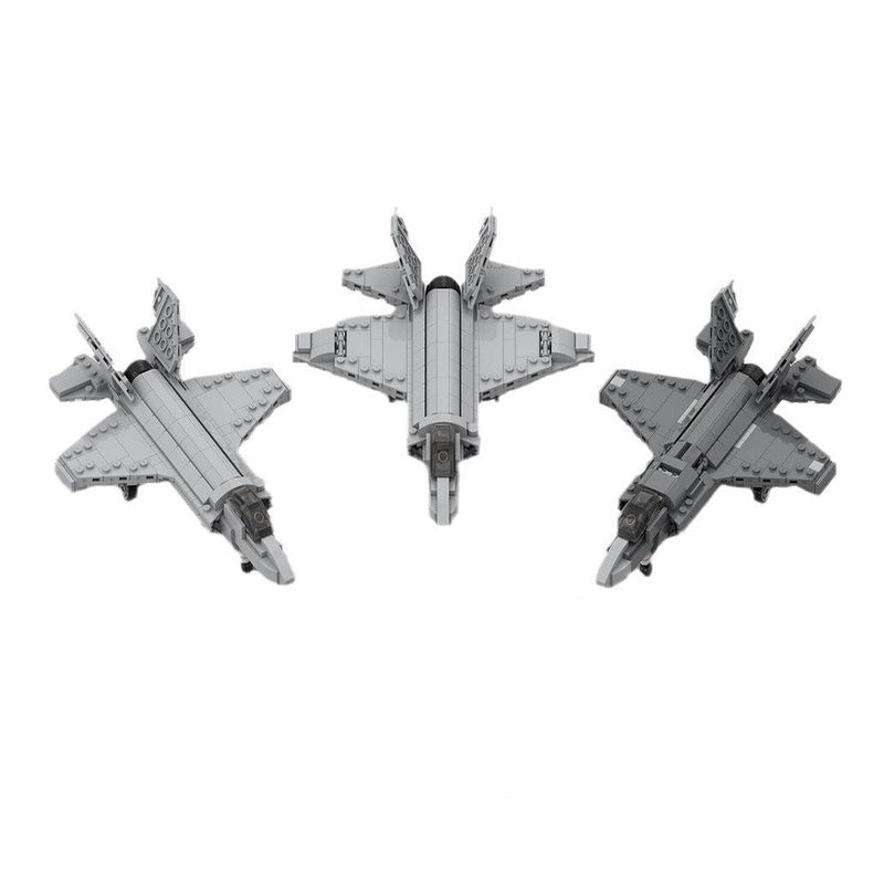 F-35 Fighter Jet Trio MOC Building Kit - Multi-Variant Advanced Aviation Set - 1