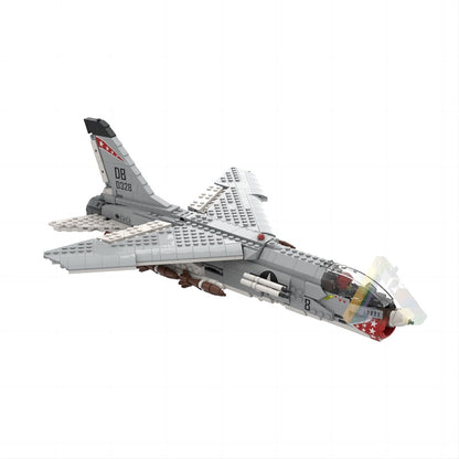 F-8 Crusader Carrier-Based Fighter Jet MOC Building Kit - 1