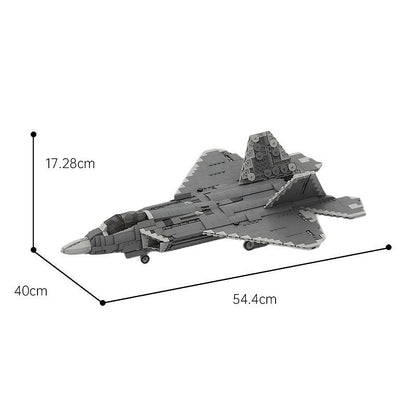 F22 Stealth Fighter MOC Building Kit | 1:35 Scale Military Jet Model - 4