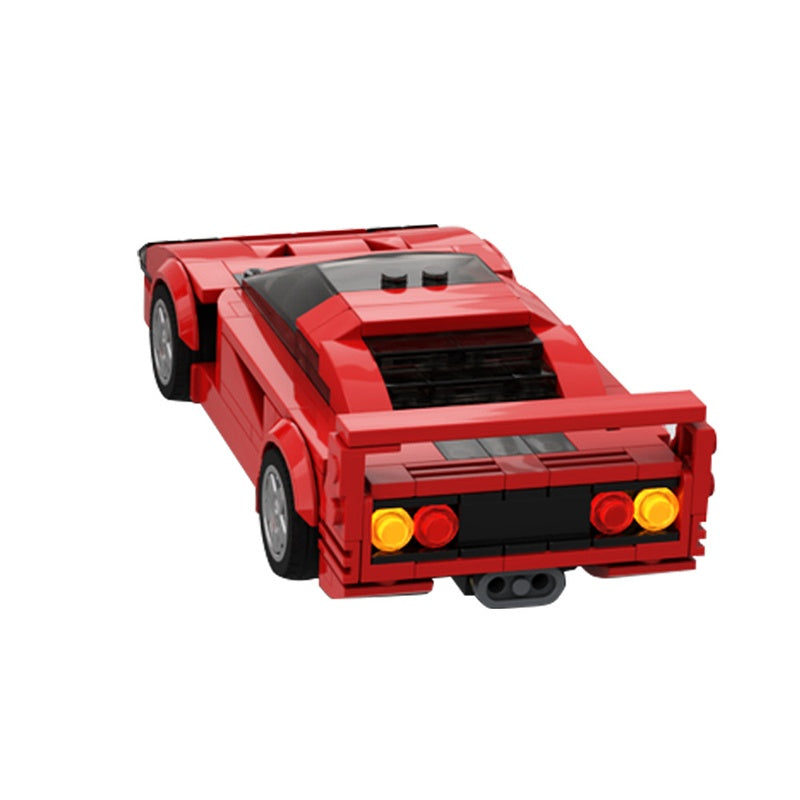 F40 Supercar 8-Wide Sports Car Building Kit | LEGO-Compatible MOC - 4