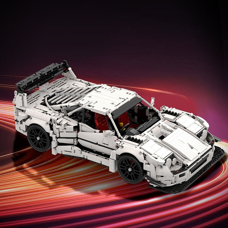 F40 Twin-Turbo Wide Body Sports Car MOC Building Kit | Supercar Model - 2