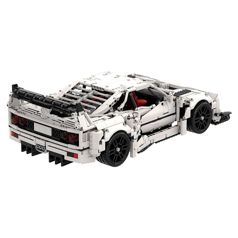 F40 Twin-Turbo Wide Body Sports Car MOC Building Kit | Supercar Model - 3