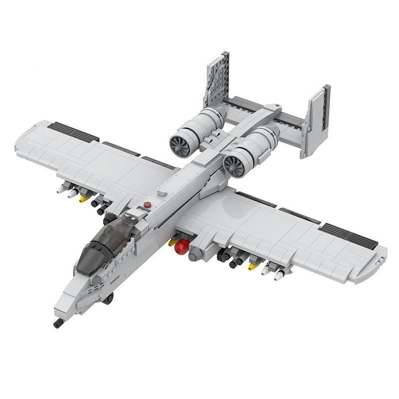 Fairchild Republic A-10 Thunderbolt II Style MOC Fighter Aircraft Building Kit - 1