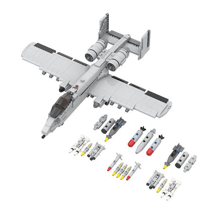 Fairchild Republic A-10 Thunderbolt II Style MOC Fighter Aircraft Building Kit - 4