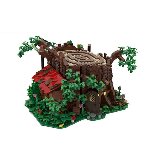 Fairy Tree Trunk Cottage MOC Building Kit | Fantasy Architecture Model - 1