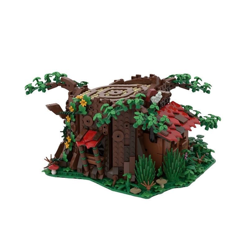 Fairy Tree Trunk Cottage MOC Building Kit | Fantasy Architecture Model - 4